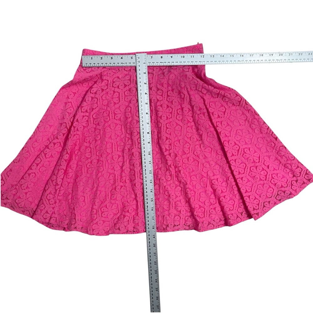 Lilly Pulitzer Vibrant Pink Lace Skater Skirt Size 0 - Picture 3 of 9